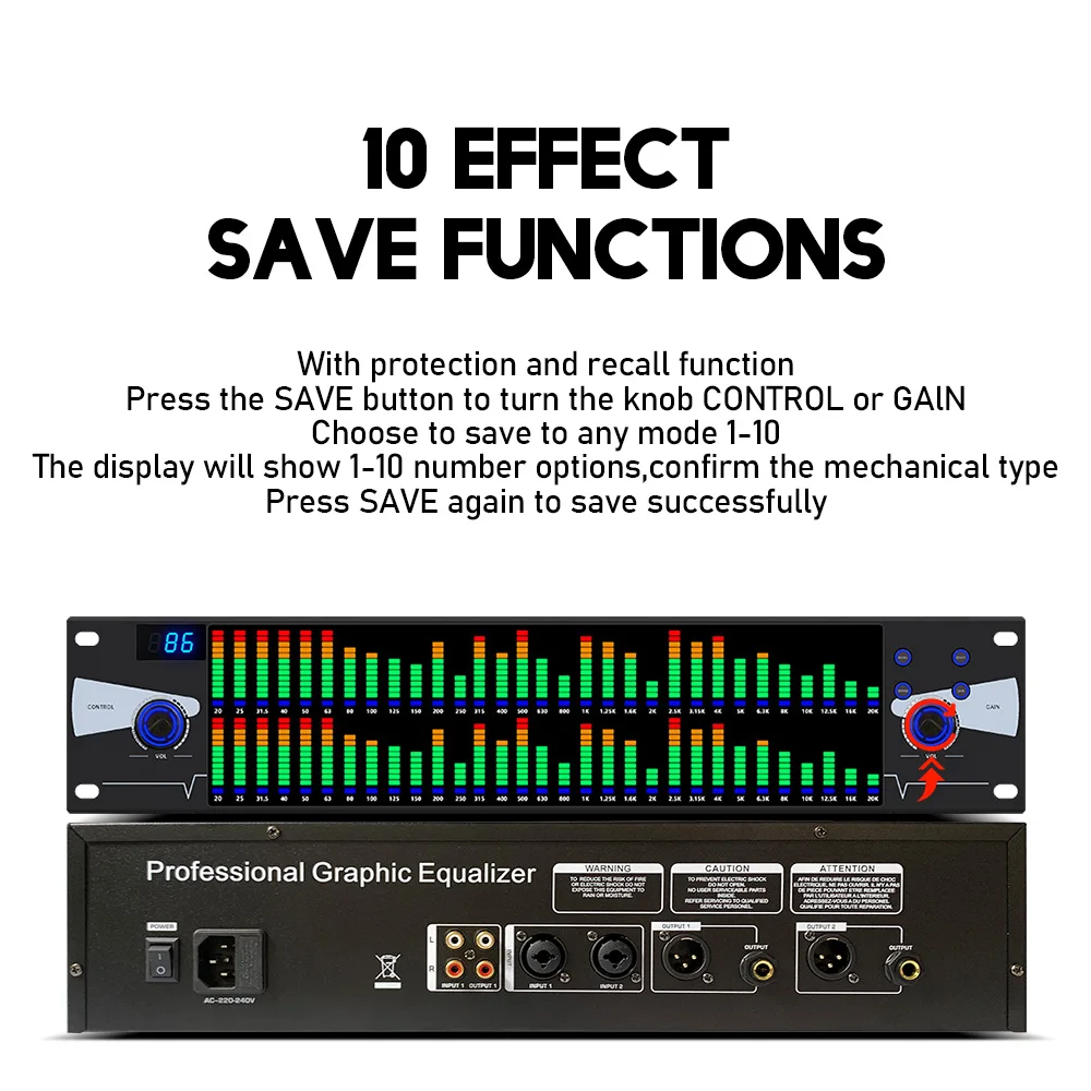 Профессиональная диджейская система новый графический эквалайзер 2U двойной 31