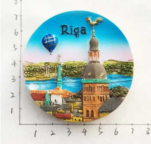 Балтийский скандинавский и латышский столицы Рига 3D магниты на холодильник