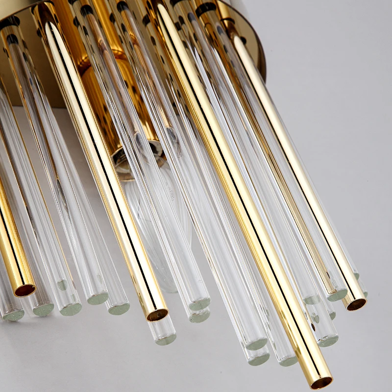 

2021 Shell Golden Crystal Wall lamp Modern Wall Light for Living Room Bedroom Bedside Crystal Wall Lamp Simple Led Wall Light