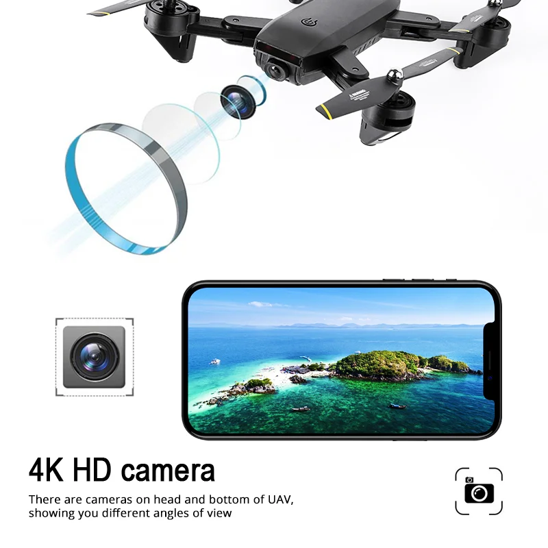 LAUMOX M70 FPV Дрон оптический с 4K HD камерой Дрон wifi следует за мной Вертолет радиоуправляемый Дрон Радиоуправляемый квадрокоптер Дрон VS SG906
