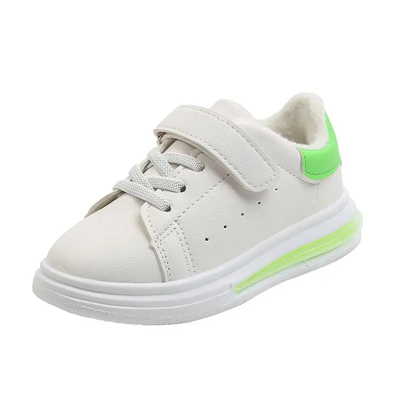 

2020 Autumn Children Plush Warm Casual Shoes Leather Comfortable Boys Girls Baby Sport Shoes Kids Sneakers Child White Shoes