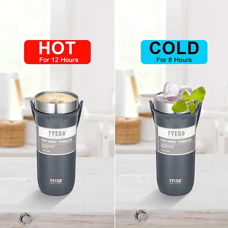 Термокружка TYESO термос бутылка для воды Вакуумная чашка стакан посуда напитков