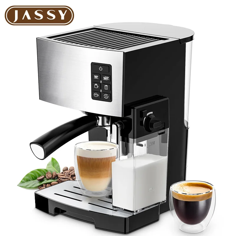 JASSY Automatic Espresso Coffee Machine | 19 Bar Cappuccino & Latte Coffee Maker | All-in-one Espresso Machine | With Milk Froth