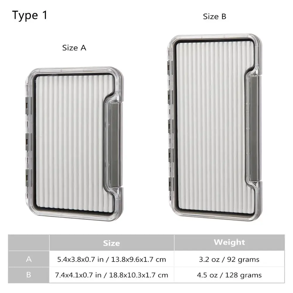 Bassdash Waterproof Fly Box Single Sided Fishing Flies Storage With Foam/Silicone Slits Insert