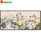 Алмазная вышивка в стиле ретро, мозаика с изображением цветов, полноразмерные, круглые сверла, 3d картины для гостиной комнаты, искусство, 100 х50 см