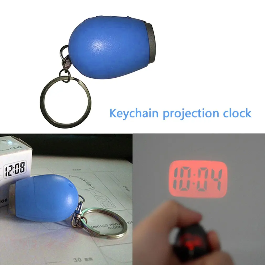 

Modern Mini Digital Projection Clock Flashlight Portable LED Ceiling and Wall Time Show Watch Magic Electronic Trinkets 3 Color