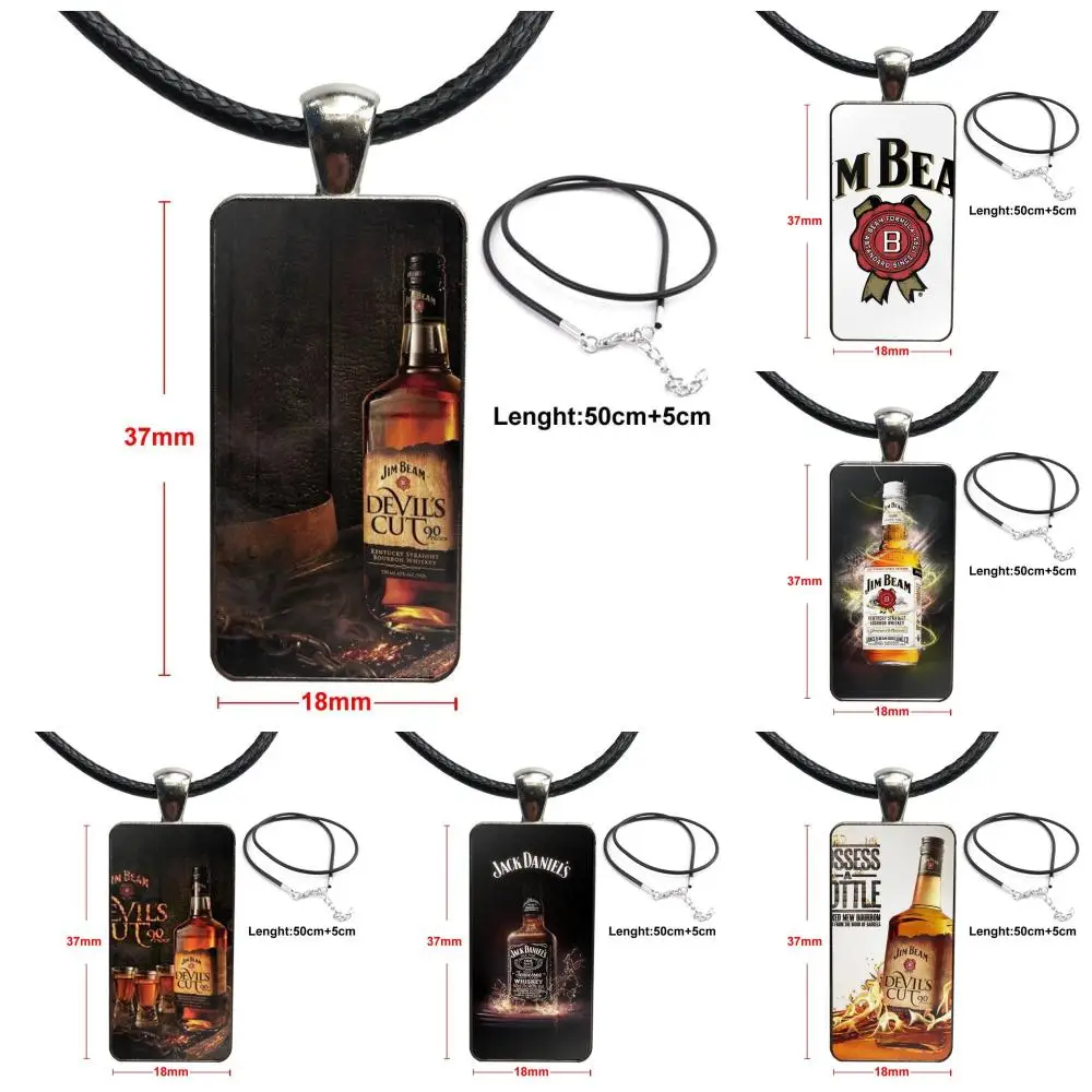 Женское винтажное стеклянное ожерелье прямоугольное с подвеской для свадьбы