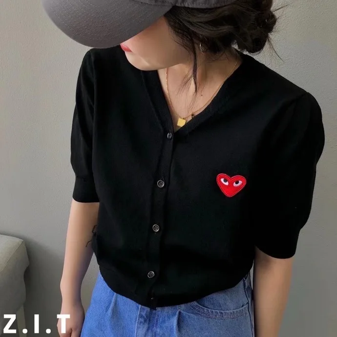 Модный женский вязаный кардиган с коротким рукавом Повседневный Кардиган