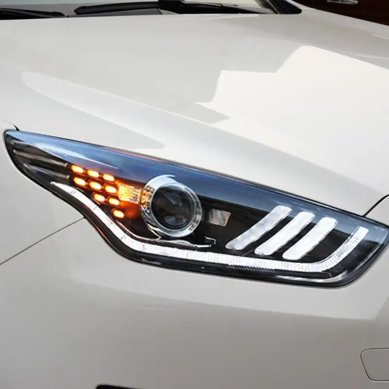 Daytime Running Drl Led Exterior Parts Styling Accessory Headlights Front Fog Car Lights Assembly 15 16 17 FOR Ford Escort | Автомобили и