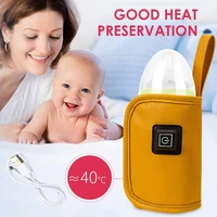 portable baby bottle warmer heater keeper leather usb car charger travel cup milk thermostat bottle heat cover bottle heater