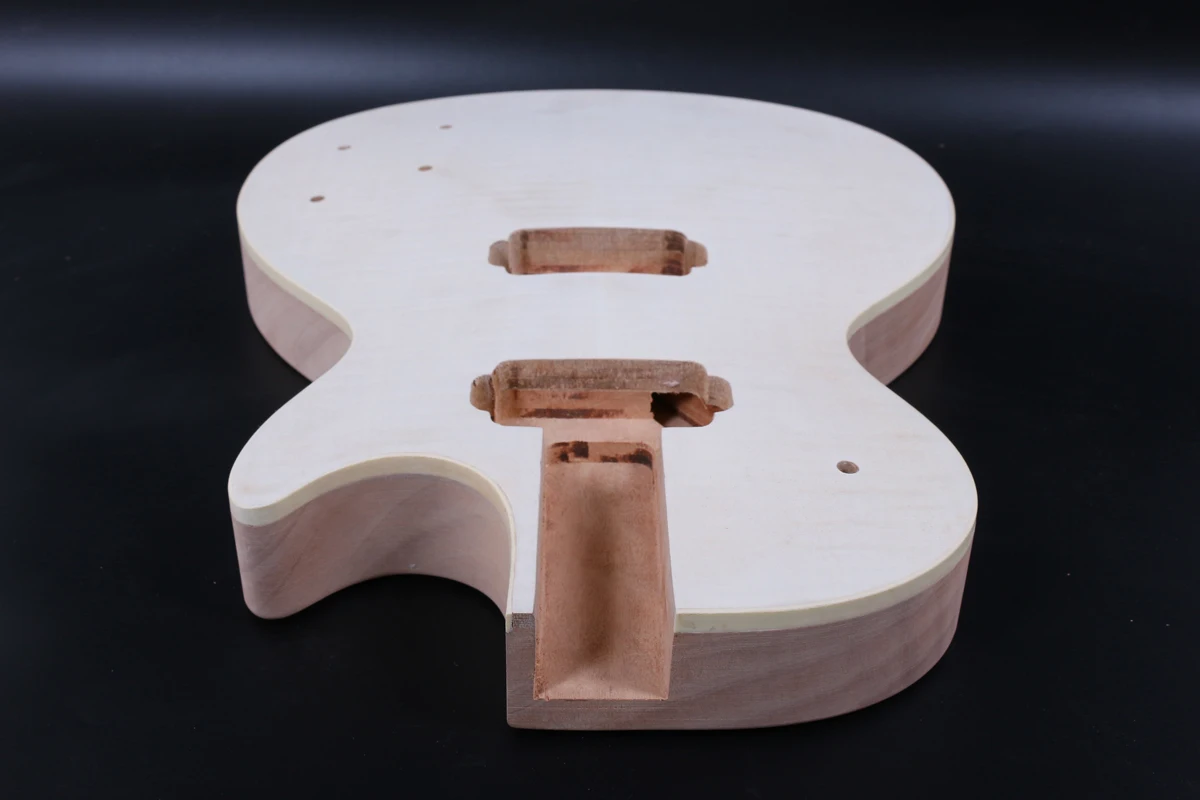 Электрогитара Diy корпус из красного дерева + кленовый пламенный шпон ручная