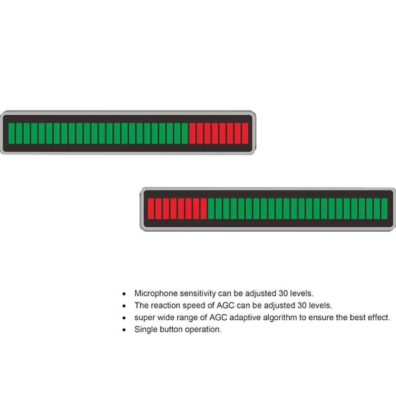 

32 Level Sound Control Level Indicator Mono Audio Music Spectrum Board AGC For MP3 VU Meter Amplifiers Speaker DC5 (short style)