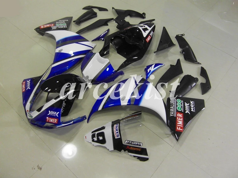 

New ABS Motorcycle Full Fairings kit fit for YAMAHA YZF-R1 2013 2014 13 14 R1 Body set Blue white
