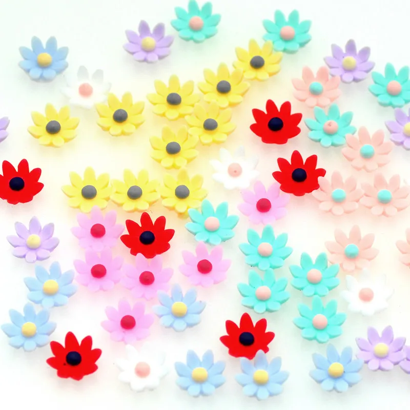 8 мм милые полимерные крошечные цветы с плоской задней стороной | Миниатюрные для