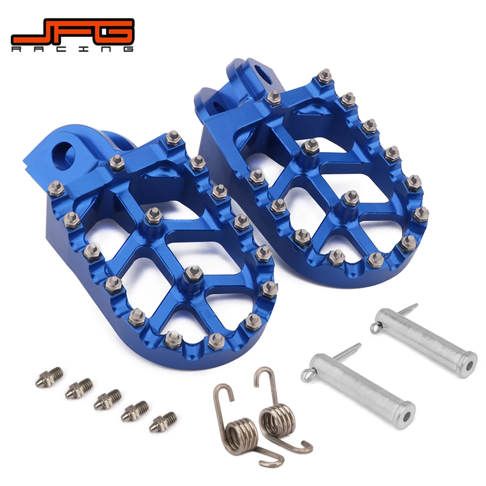 

Motorcycle CNC Foot Pegs Pedals Rests Footpegs With Pin Spring For Husqvarna TC125 TC250 TE125 TE150 TE250 TE300 FC FE FS 450