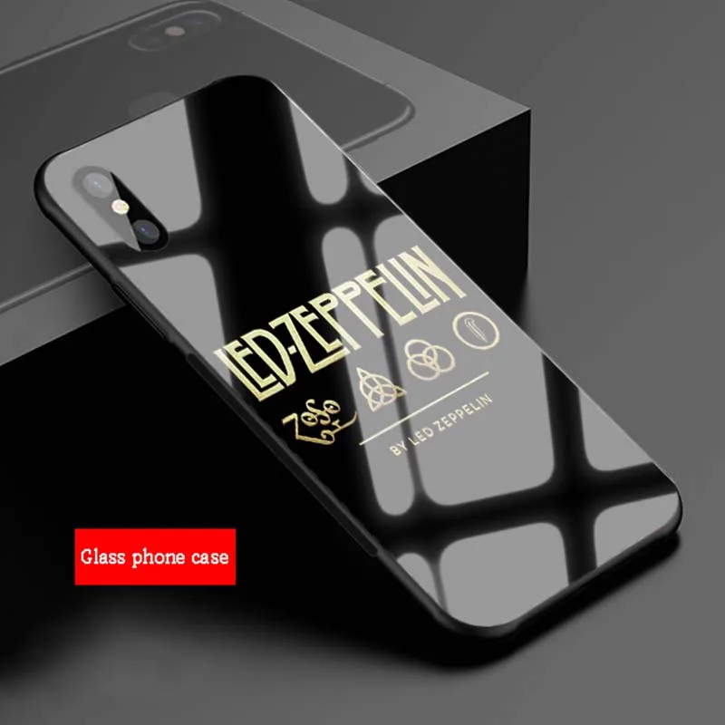 Rock Band Led Zeppelin чехол из закаленного стекла для телефона для iPhone 6 6plus 7 7 plus 8 8plus 5 5S SE X XS XR XS Max