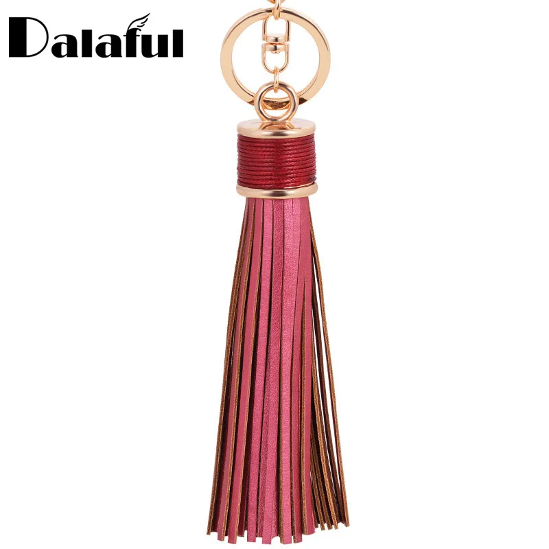 8 Colors Tassel Fringe Pu Leather Keychain Purse Bag Buckle HandBag Pendant For Car Keyring Holder Women Jewelry K226 | Украшения и