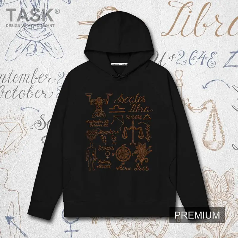 

Twelve Constellations European and American Retro Libra Hoodie mens harajuku hooded sweater casual hip pop fashion Streetwear
