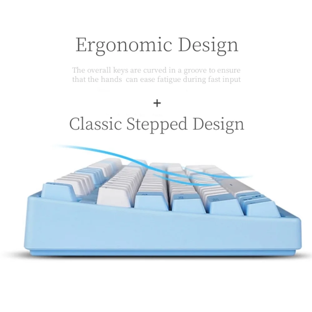 10887 mechanical gaming keyboard for gamer led backlight keyboard usb wired keyboard for pclaptop enru keyboard pbt keycaps free global shipping