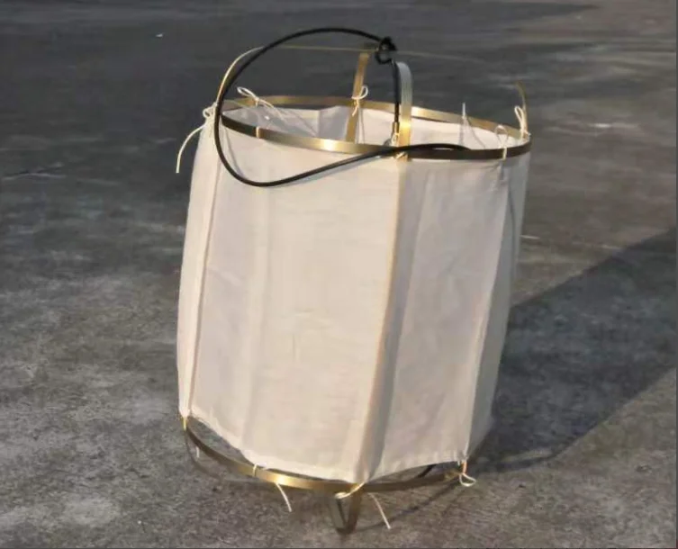 Copper lamp body Бамбуковый подвесной светодиодный светильник в скандинавском стиле, подвесной светильник для столовой, современный ресторан, кухня, кофейная комната, лофт, подвесной светильник из ткани E27, 90-220 В - Цвет корпуса: Copper lamp body