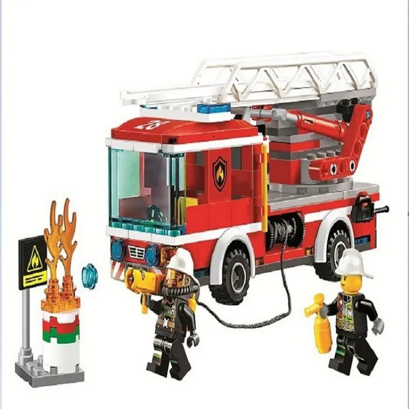 Пожарная лодка городской пожар 60109 серия 60110 модель пожарной станции