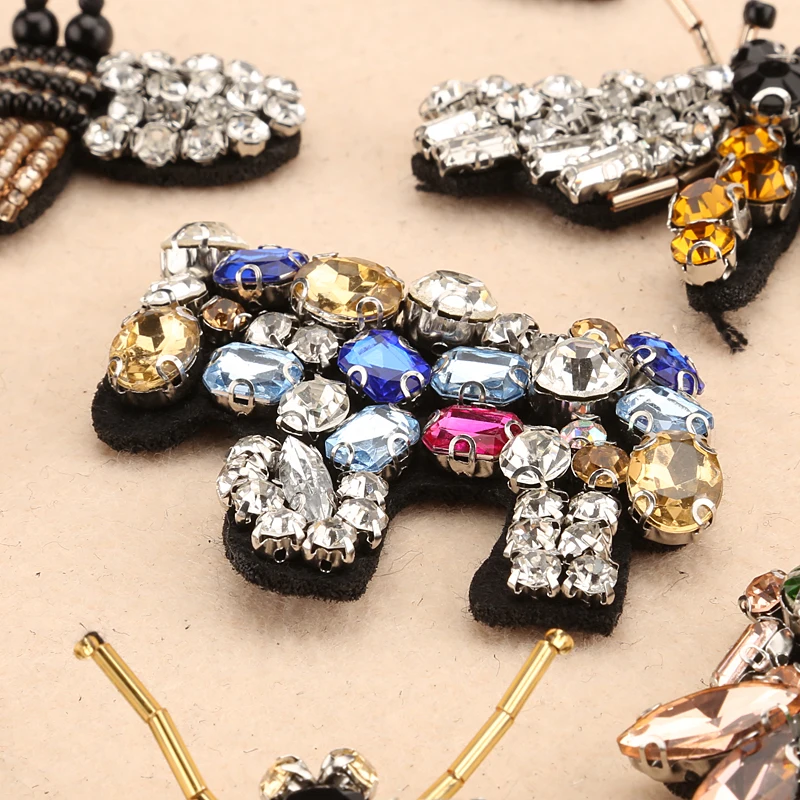 Стразы для насекомых пришитые нашивки одежды DIY животные пайетки полоски