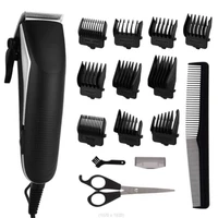 professional electric corded hair trimmer barber clipper head haircut machine hairdresser cutter hairstyle trimming scissor kit