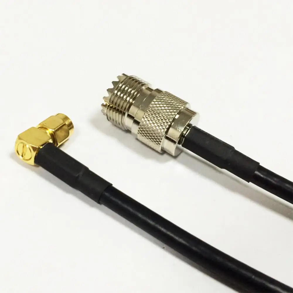 1 шт. Новый RP SMA штекер Правый Угол УВЧ Женский Разъем RF коаксиальный кабель RG58 по