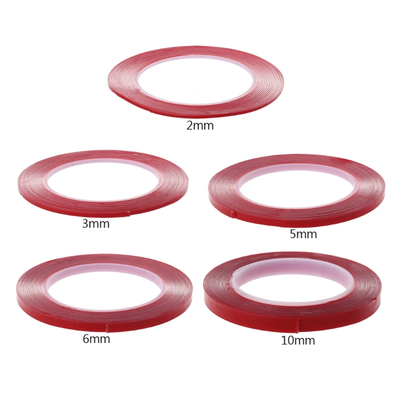 

5M Strong Adhesive Red Film Clear Double Side Tape No Trace For Phone LCD Screen
