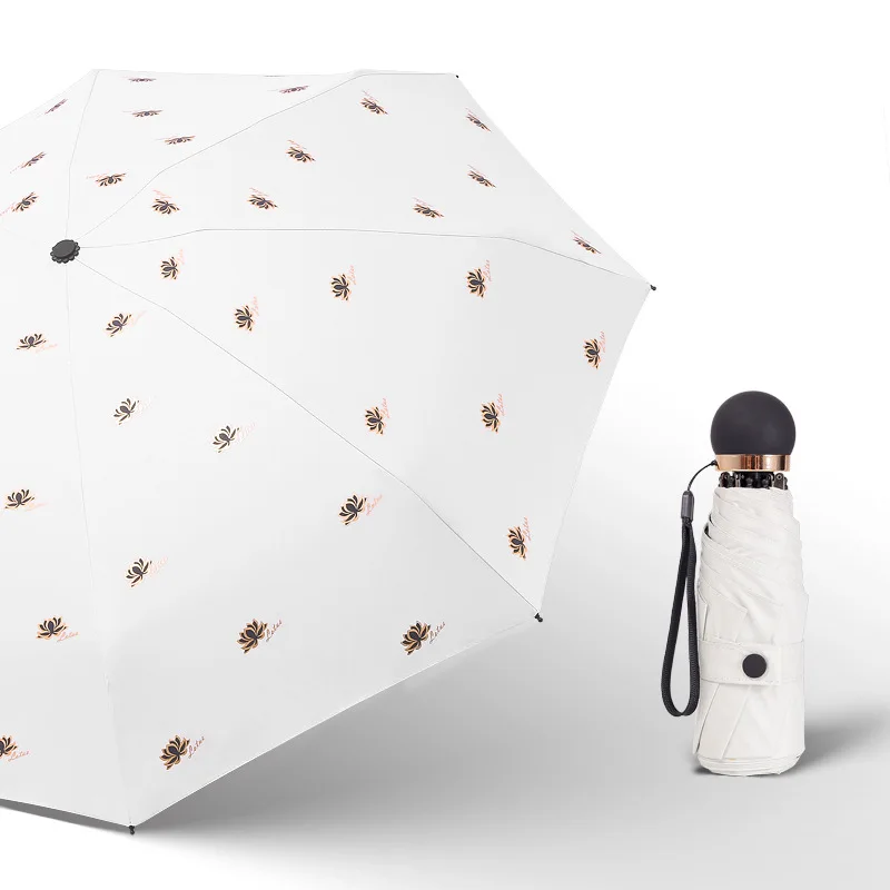 Женский складной мини-зонт с защитой от УФ-лучей | Дом и сад