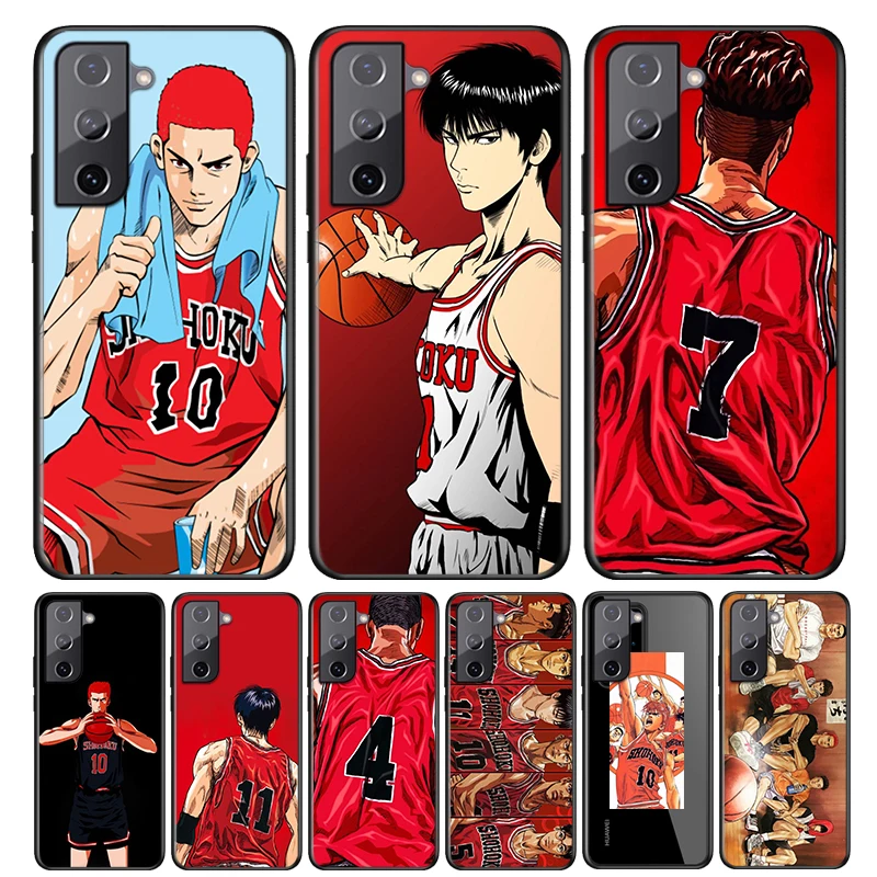

Phone Case For Samsung Galaxy S21 S20 FE Ultra Lite S10 5G S10E S9 S8 S7 S6 Edge Plus Cartoon Anime Slam Dunk Soft TPU Cover