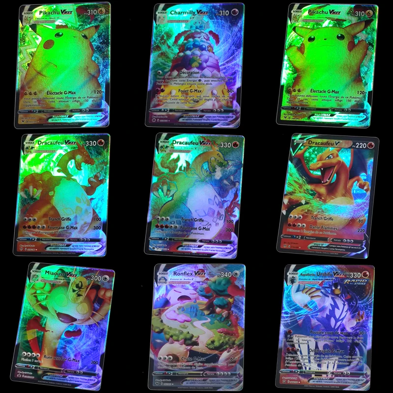 100 шт./компл. Покемон флэш карты французский 40 В Макс 60 в французские игра