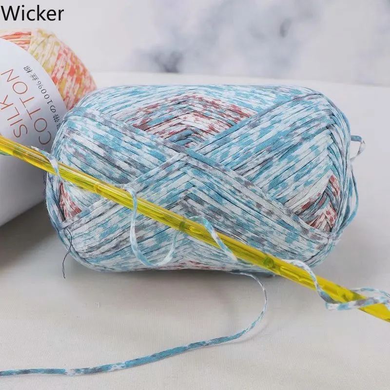 Необычная плоская летняя влагопоглощающая пряжа DIY из мерсеризованного хлопка