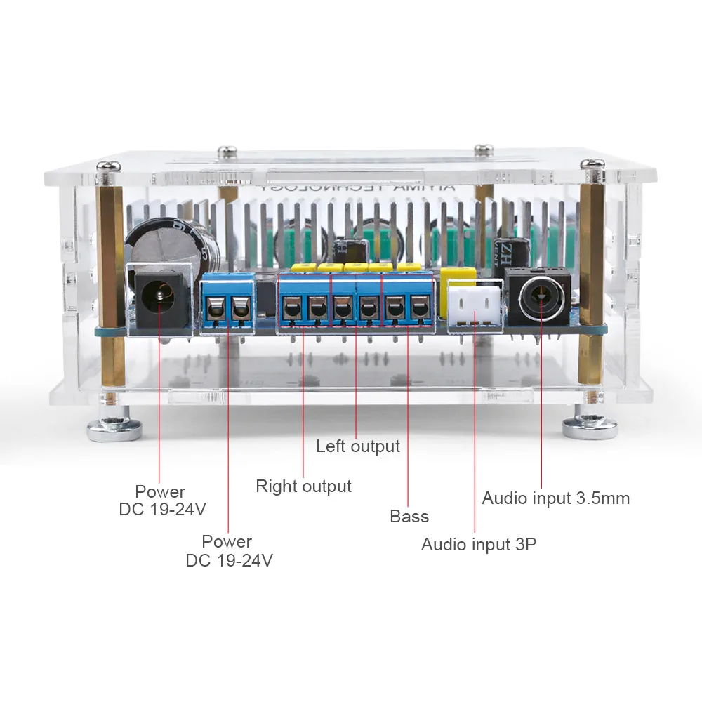 Цифровой усилитель мощности AIYIMA TPA3116 50 Вт * 2 + 100 Bluetooth сборная плата TPA3116D2 HIFI 1