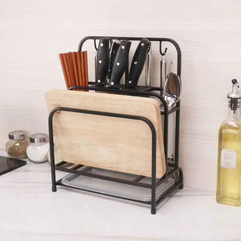 

Multipurpose Kitchen Tableware Drain Rack Dish Cutlery Storage Shelf Knife Home 203F