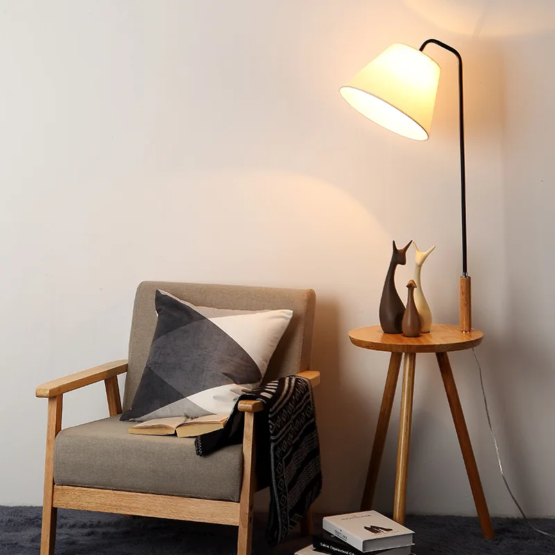 

Nordic Wood Art Frame Floor Lamp Modern Minimalist Creative Living Room Led Lamp Study Room Tea Table Wood Floor Color Lamp