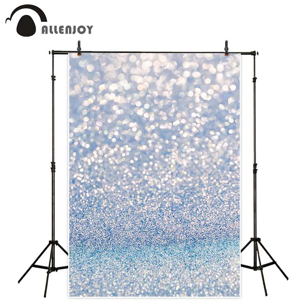 

Allenjoy Baby Shower Blue Background Cloth Child Boy Newborn Pastel Bokeh Glitter Photozone Decor Adult Birthday Event Wallpaper