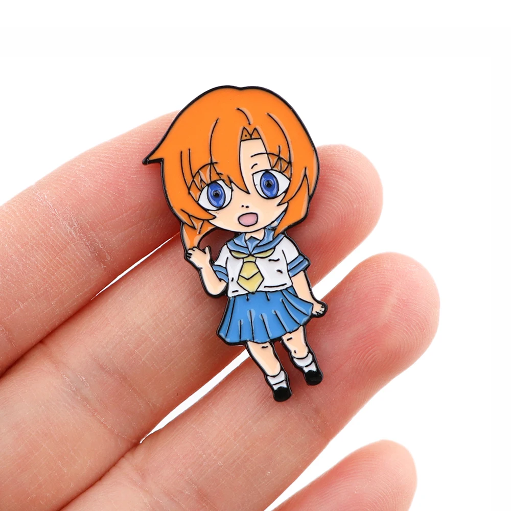 

Higurashi When They Cry Cute Anime Badges Enamel Pin Brooches on Clothes Jewelry New Year Gift Manga Lapel Pins for Backpacks