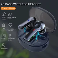 r22 wireless headphones tws earphone led display ipx7 waterproof headset 40 hours hifi premium sound noise earbuds