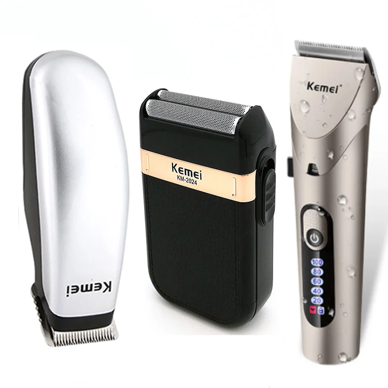 

Машинка для стрижки волос, бритва, триммер для волос, моющийся перезаряжаемый Профессиональный парикмахерский прибор с беспроводной бритв...