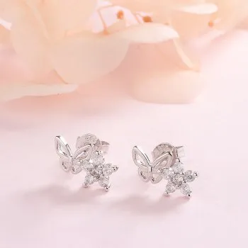 

Online Celebrity Diamond Butterfly Earrings Earrings Women Fashion Jewelry SE2034