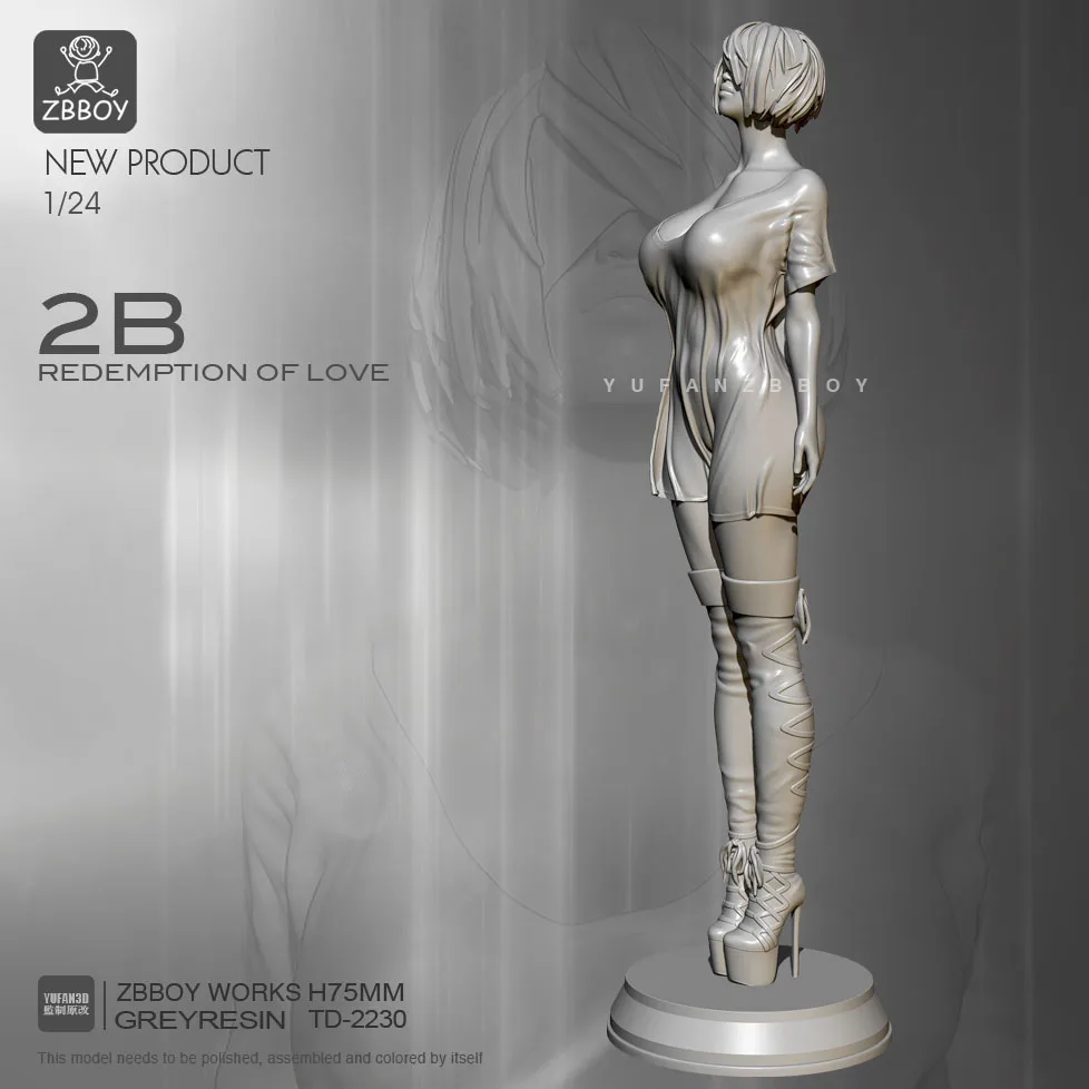 Набор фигурок из полимера 1/24 модель Beauty 2B самовосassembled вающаяся в сборе с