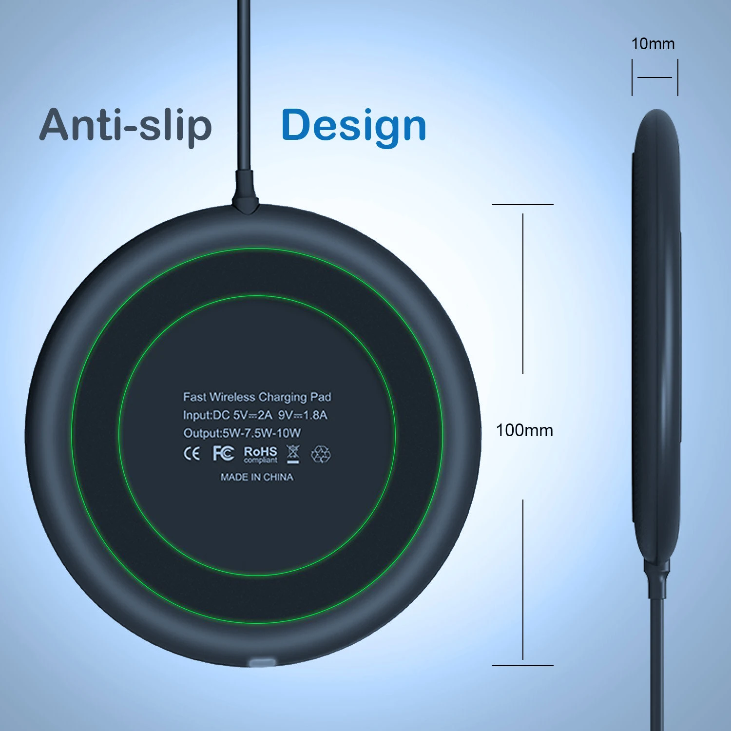 Водонепроницаемое Беспроводное зарядное устройство 10 Вт Qi для Blackview BV9900 BV9800 BV9700
