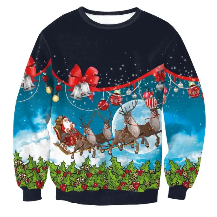 2020 Уродливый Рождественский свитер пуловер свитеры джемперы топы мужская