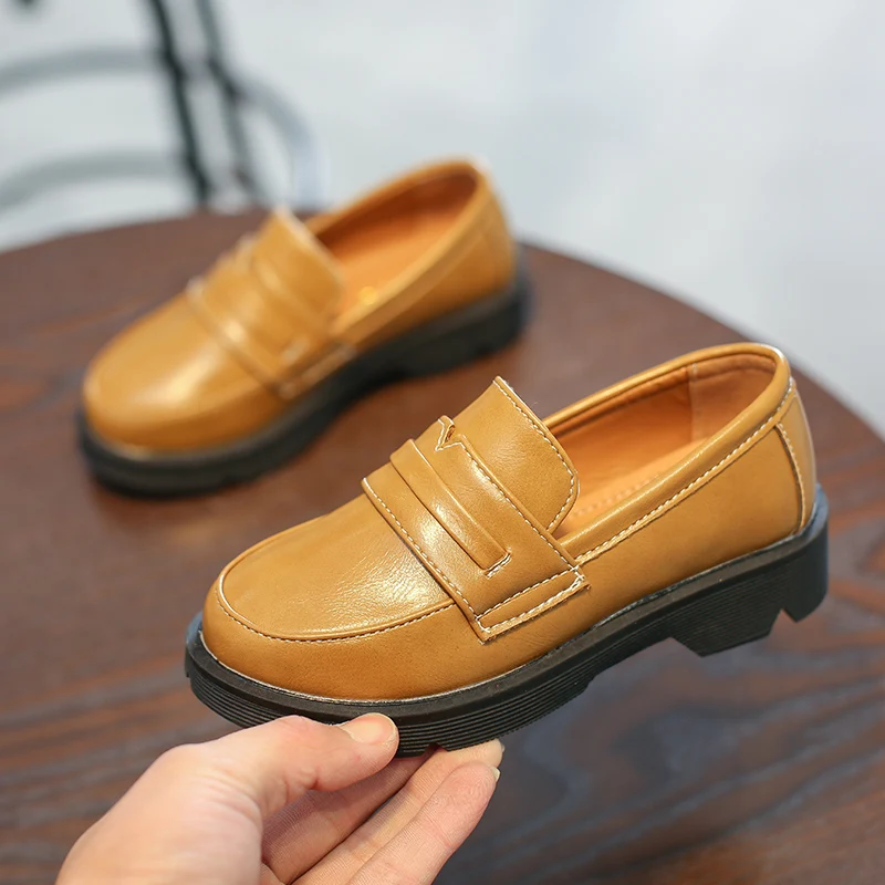 Туфли детские в британском стиле повседневная обувь для выступлений модные