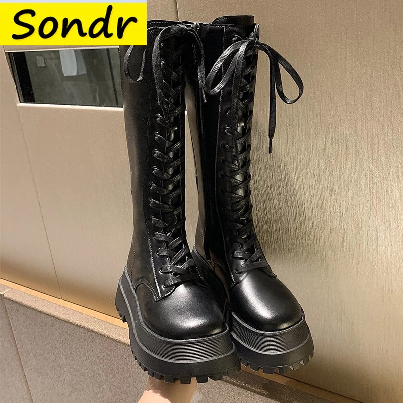 

Модные женские ботинки, Новое поступление, ботинки на платформе в британском стиле, короткие ботинки челси с перекрестной шнуровкой