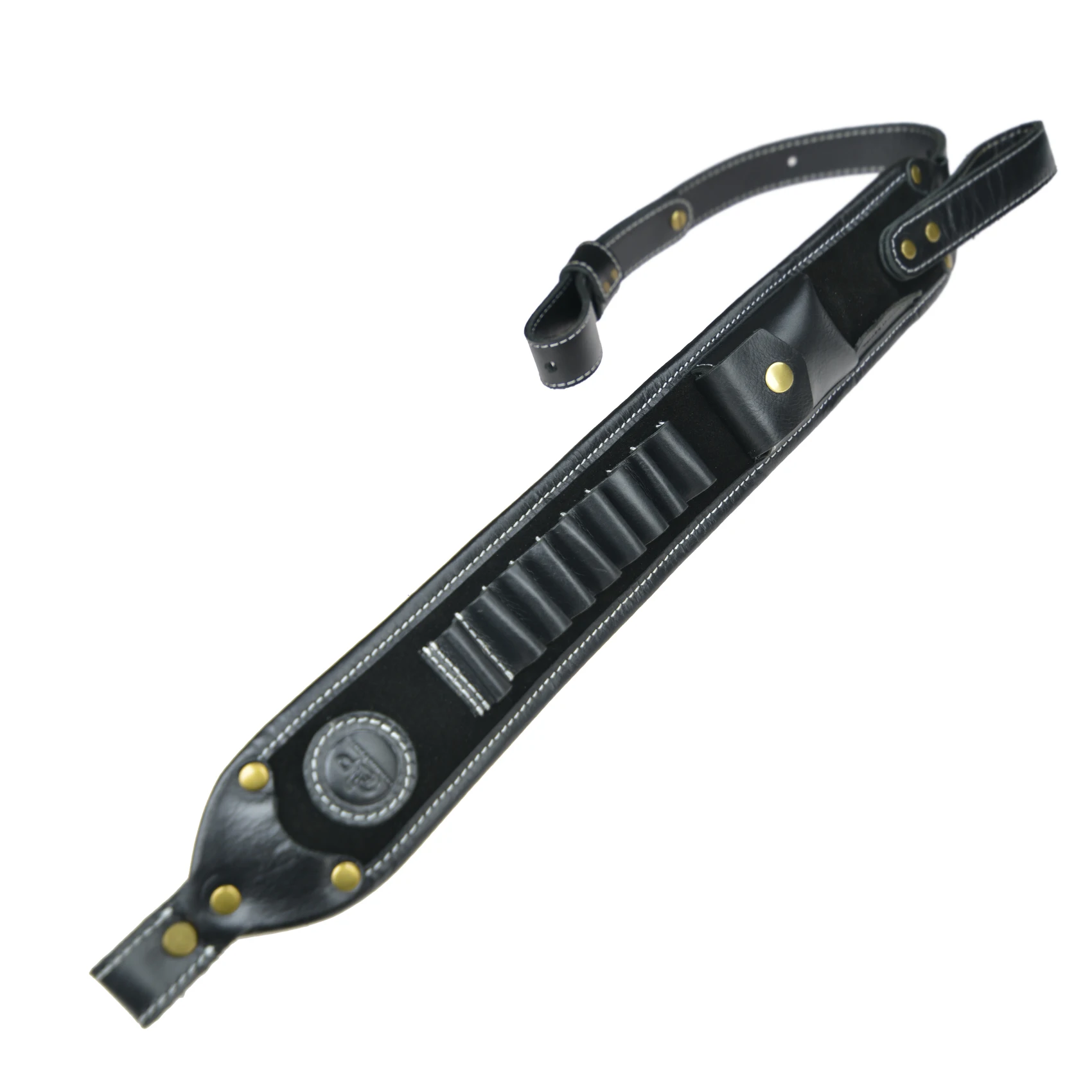 

Retro Genuine Leather Rifle Sling With Shell Loops Holder For .45-70, .22-250 .308 .30-06