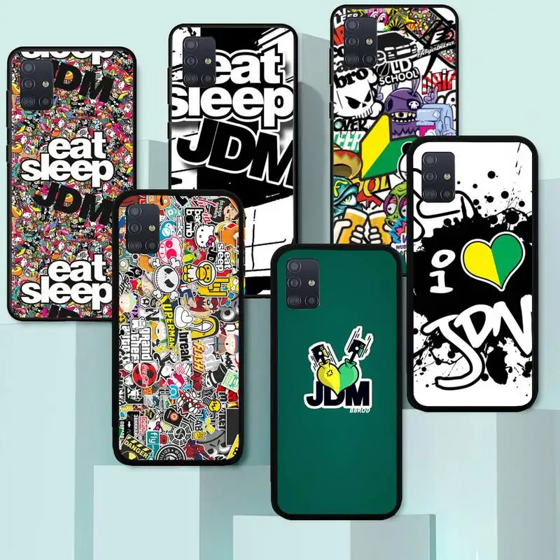 

Sticker Bomb Eat Sleep JDM Phone Case for redmi note10 9 8 pro 6A 4X 7 7A 8A 5Plus 4 5 7 8T cover coque