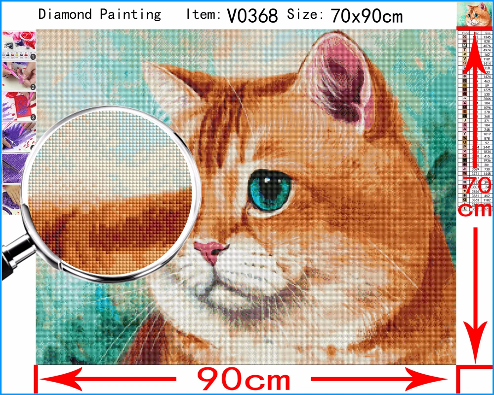 5D алмазная живопись с кошкой милые полноразмерные/круглые камни религиозная