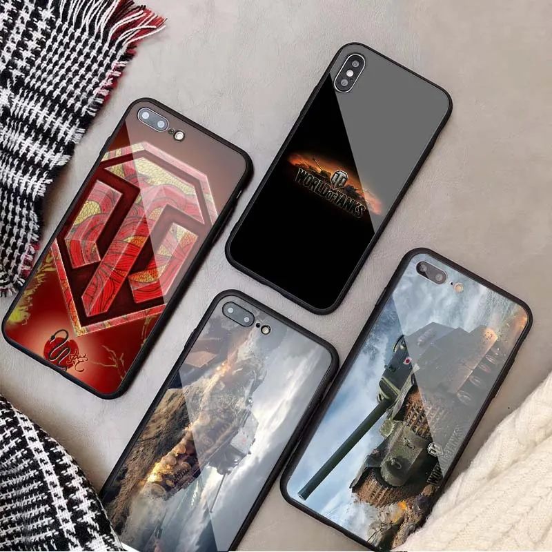Чехол из закаленного стекла world of tanks для iPhone 5 5S SE 6 6plus 7 8 plus X XR XS Max 11 PRO Max|Бамперы| |
